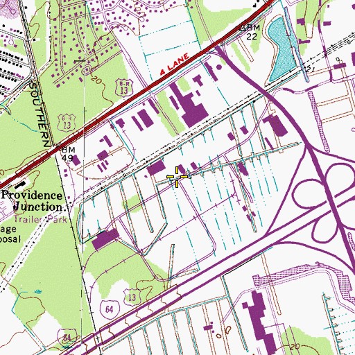 Topographic Map of Greenbrier Industrial Park, VA