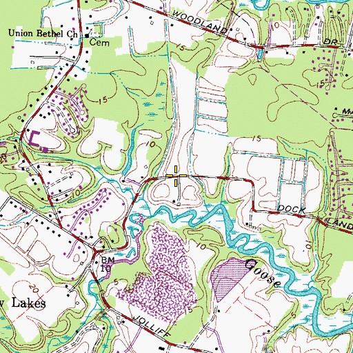 Topographic Map of Interchange 12, VA