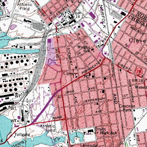 Topographic Map of Johnson Park, VA