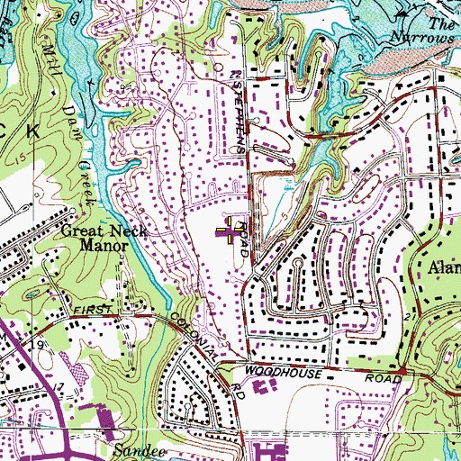 Topographic Map of Alanton Elementary School, VA