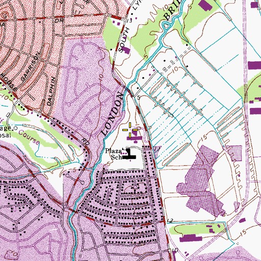 Topographic Map of Brookwood Elementary School, VA