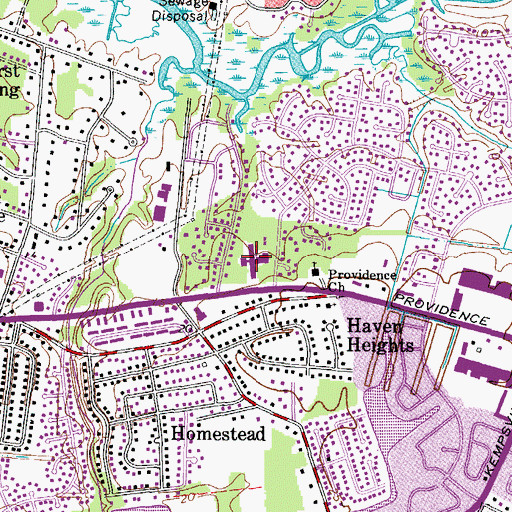 Topographic Map of Fairfield Elementary School, VA