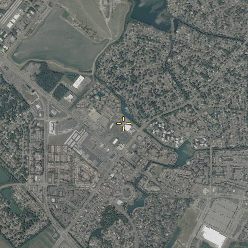 Aerial/Satellite Image of Holland Plaza Shopping Center, VA