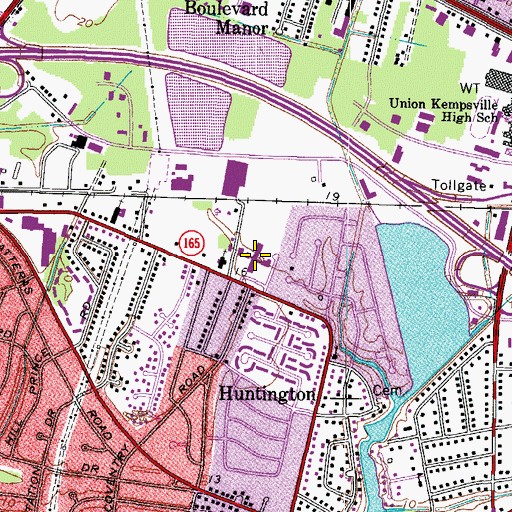 Topographic Map of Point O'View Elementary School, VA