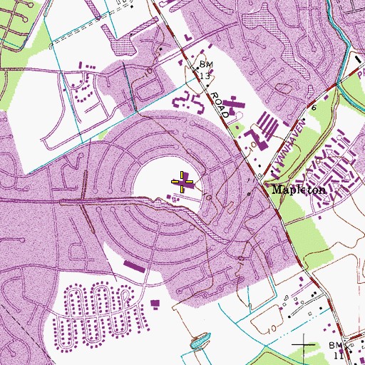 Topographic Map of Green Run Elementary School, VA