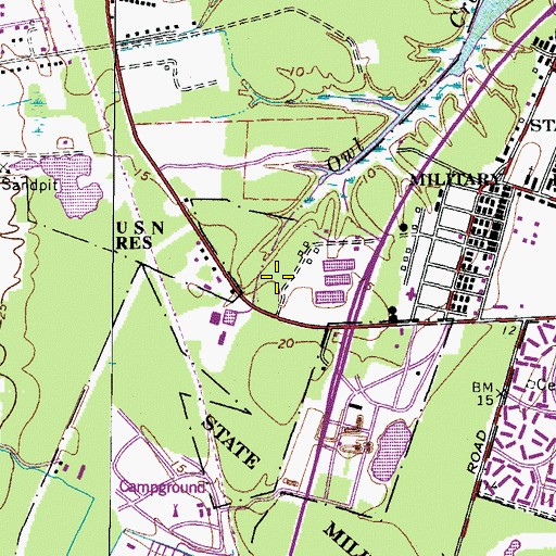 Topographic Map of Seatack Elementary School, VA