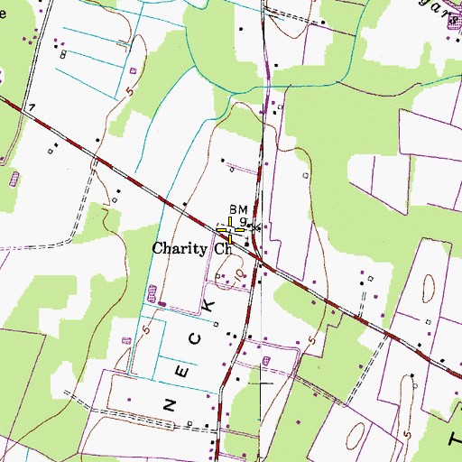 Topographic Map of Charity United Methodist Church Cemetery, VA