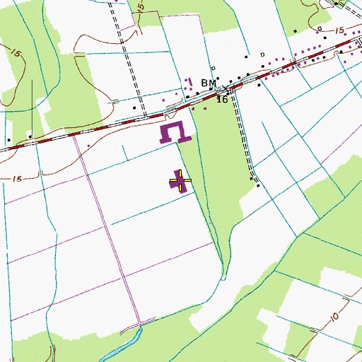 Topographic Map of North Landing Elementary School, VA
