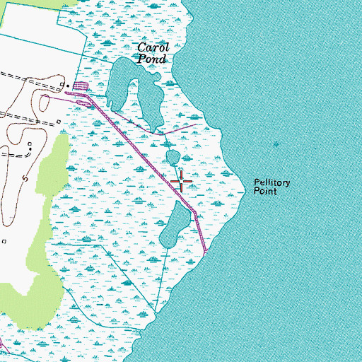 Topographic Map of Trojan Waterfowl Management Area, VA