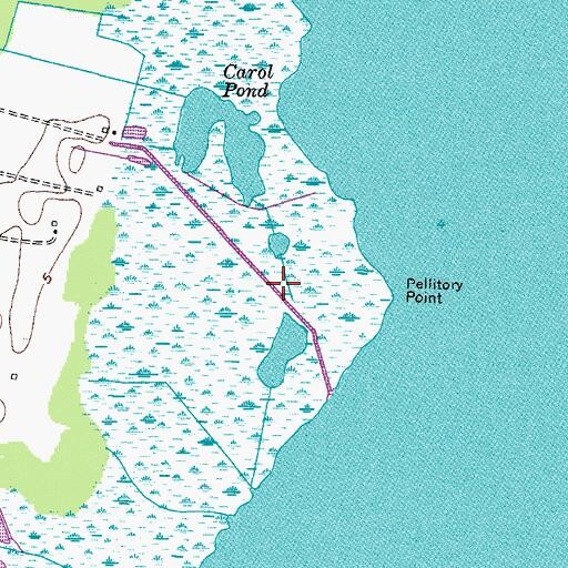 Topographic Map of Trojan Waterfowl Management Area, VA