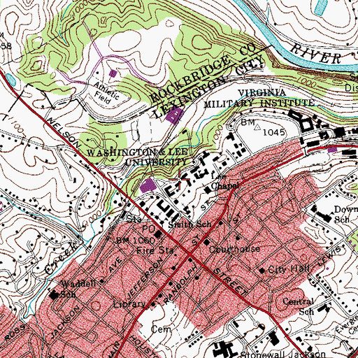 Topographic Map of McCormick Library, VA