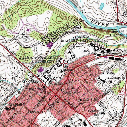 Topographic Map of Robinson Hall, VA