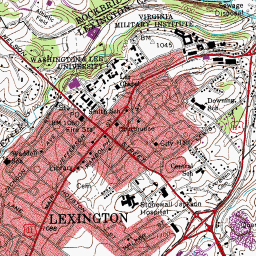 Topographic Map of The Castle, VA