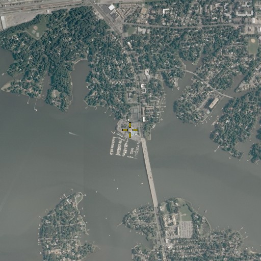 Aerial/Satellite Image of Norfolk Yacht and Country Club, VA