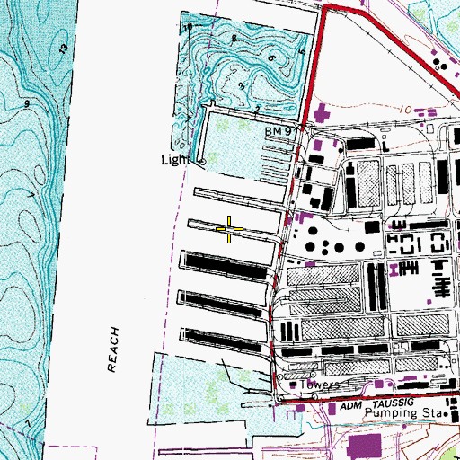 Topographic Map of Pier 5, VA