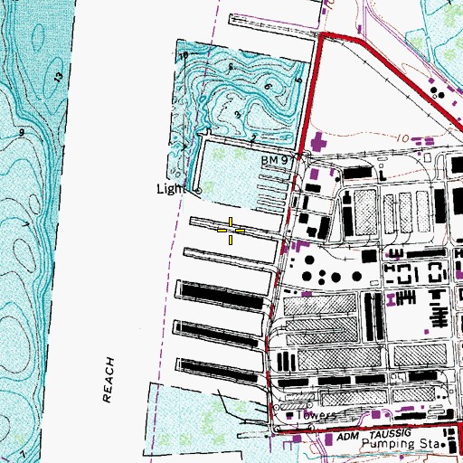 Topographic Map of Pier 6, VA