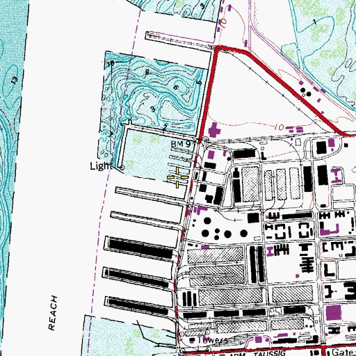 Topographic Map of Pier D, VA
