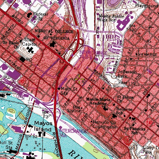 Topographic Map of General Hospital Number 9 (historical), VA