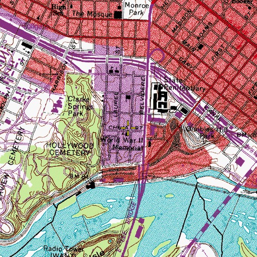 Topographic Map of Grace Arents Special Education School, VA