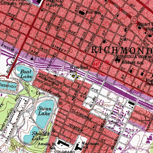 Topographic Map of Hands of Hope Missionary Baptist Church, VA