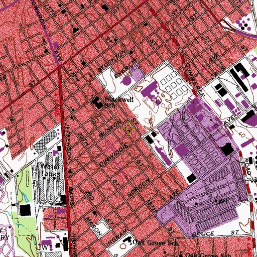 Topographic Map of Chicago Avenue Baptist Church, VA