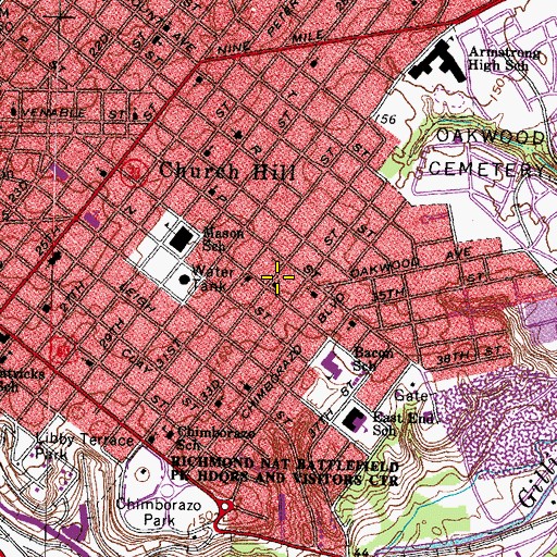 Topographic Map of Ebenezer Church of Our Lord Jesus Christ, VA
