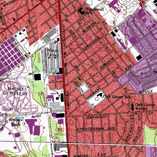 Topographic Map of Redeemed Assembly of Jesus Christ Apostolic Church, VA