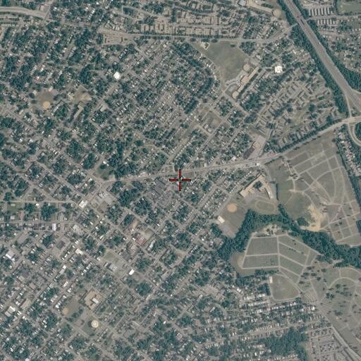 Aerial/Satellite Image of Saint Johns United Holy Church, VA