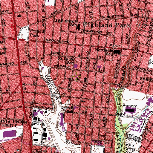Topographic Map of Saint Philips Episcopal Church, VA