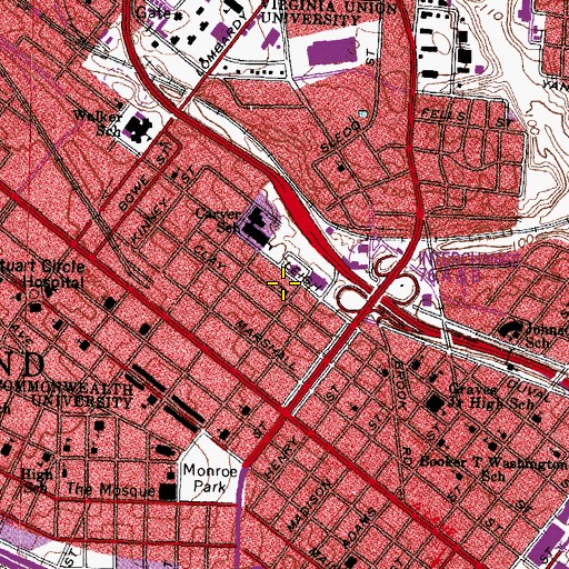 Topographic Map of Bethany Baptist Church, VA