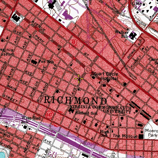 Topographic Map of Bethel Assembly of God Church, VA