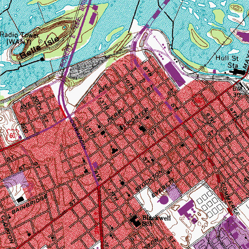 Topographic Map of Central United Methodist Church, VA