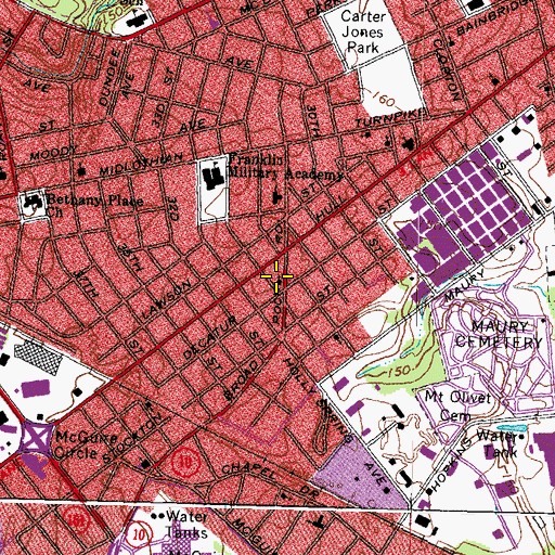 Topographic Map of House of Prayer of the Lord Jesus Christ, VA