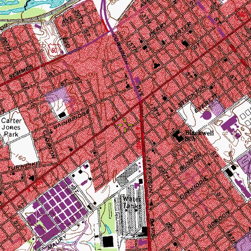 Topographic Map of Zion Baptist Church, VA
