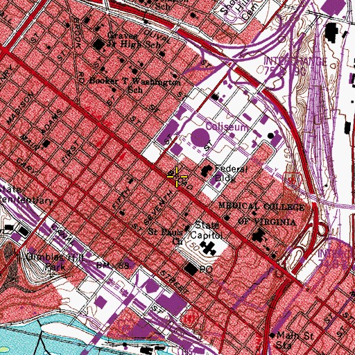 Topographic Map of Elder Building, VA