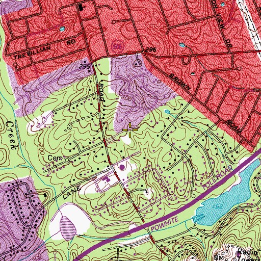 Topographic Map of Buford Estates, VA