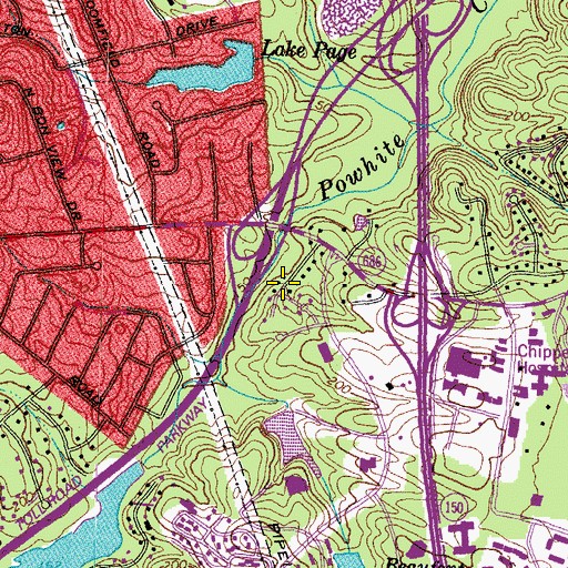 Topographic Map of Glen Echo Place, VA
