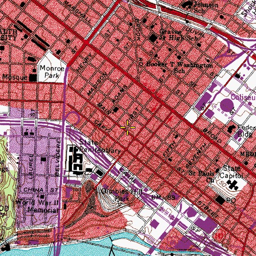 Topographic Map of Crozet House, VA