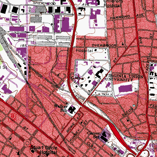 Topographic Map of Storer Building, VA