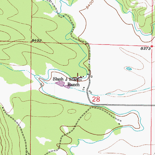 Topographic Map of Slash J Slash Ranch, CO