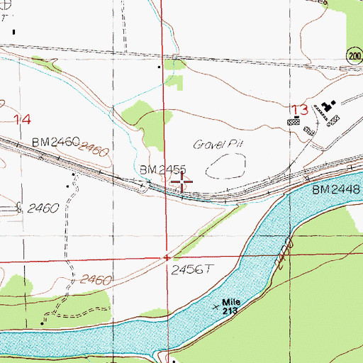 Topographic Map of Woodlin, MT