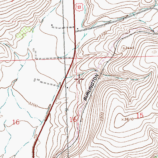 Topographic Map of Thomas Post Office (historical), MT