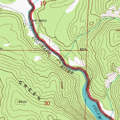 Topographic Map of Pole Creek, CO