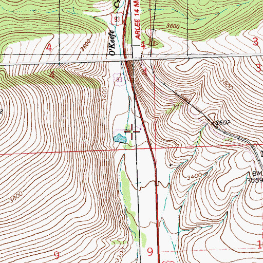 Topographic Map of Ardrum (historical), MT