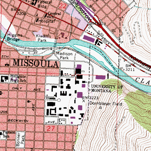 Topographic Map of Art Annex, MT