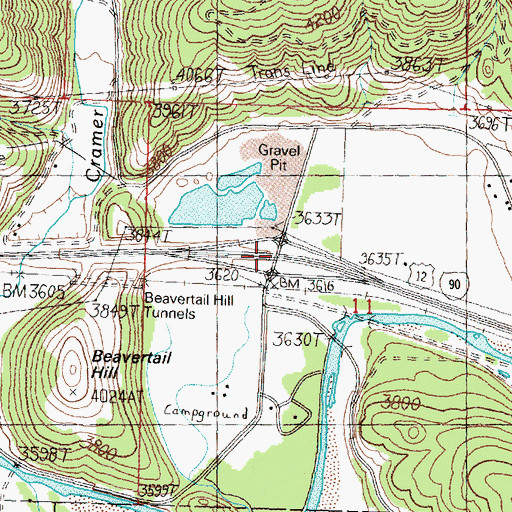Topographic Map of Interchange 130, MT