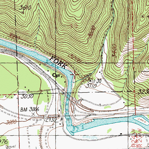 Topographic Map of Moose Creek (historical), MT