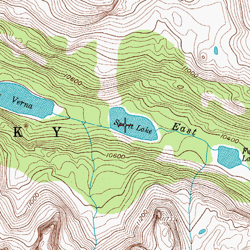 Topographic Map of Spirit Lake, CO