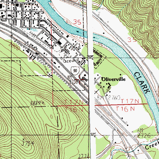 Topographic Map of Mineral Community Nursing Home, MT