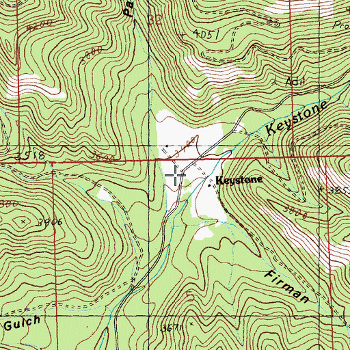 Topographic Map of Carter (historical), MT